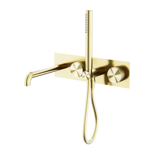 OPAL PROGRESSIVE SHOWER SYSTEM WITH SPOUT 250MM TRIM KITS ONLY BRUSHED GOLD