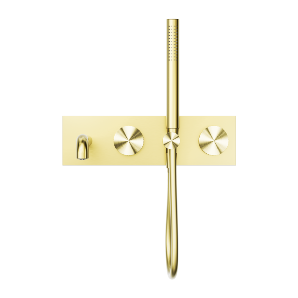 OPAL PROGRESSIVE SHOWER SYSTEM WITH SPOUT 230MM TRIM KITS ONLY BRUSHED GOLD