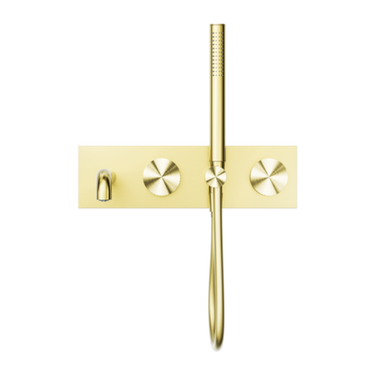 OPAL PROGRESSIVE SHOWER SYSTEM WITH SPOUT 230MM TRIM KITS ONLY BRUSHED GOLD