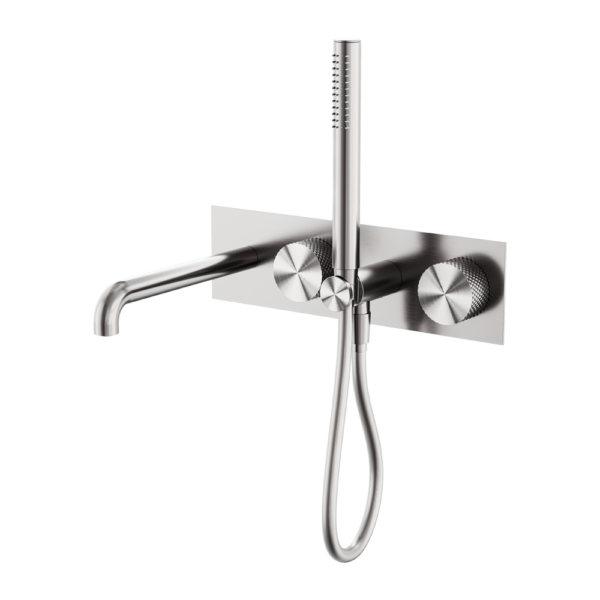 OPAL PROGRESSIVE SHOWER SYSTEM WITH SPOUT 250MM BRUSHED NICKEL