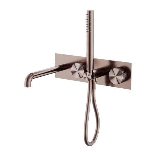 OPAL PROGRESSIVE SHOWER SYSTEM WITH SPOUT 250MM TRIM KITS ONLY BRUSHED BRONZE