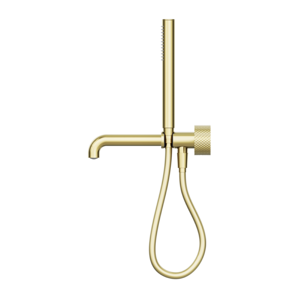 OPAL PROGRESSIVE SHOWER SYSTEM SEPARATE PLATE WITH SPOUT 250MM BRUSHED GOLD