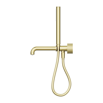 OPAL PROGRESSIVE SHOWER SYSTEM SEPARATE PLATE WITH SPOUT 250MM TRIM KITS ONLY BRUSHED GOLD
