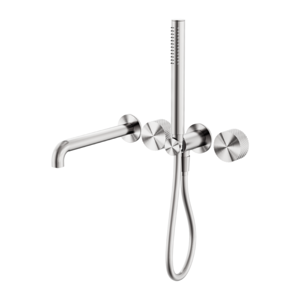 OPAL PROGRESSIVE SHOWER SYSTEM SEPARATE PLATE WITH SPOUT 230MM BRUSHED NICKEL