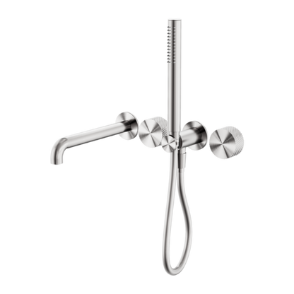 OPAL PROGRESSIVE SHOWER SYSTEM SEPARATE PLATE WITH SPOUT 230MM BRUSHED NICKEL