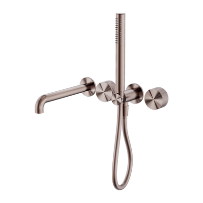 OPAL PROGRESSIVE SHOWER SYSTEM SEPARATE PLATE WITH SPOUT 230MM BRUSHED BRONZE