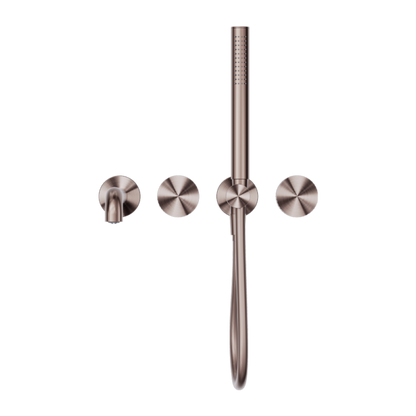 OPAL PROGRESSIVE SHOWER SYSTEM SEPARATE PLATE WITH SPOUT 230MM BRUSHED BRONZE