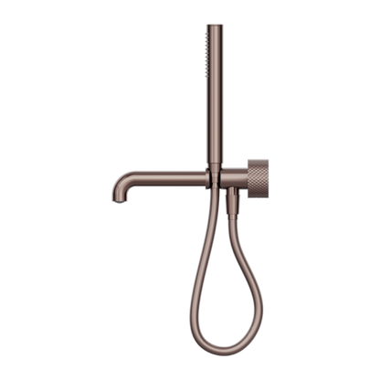 OPAL PROGRESSIVE SHOWER SYSTEM SEPARATE PLATE WITH SPOUT 230MM BRUSHED BRONZE
