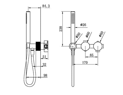 OPAL PROGRESSIVE SHOWER SYSTEM SEPARATE PLATE TRIM KITS ONLY GRAPHITE
