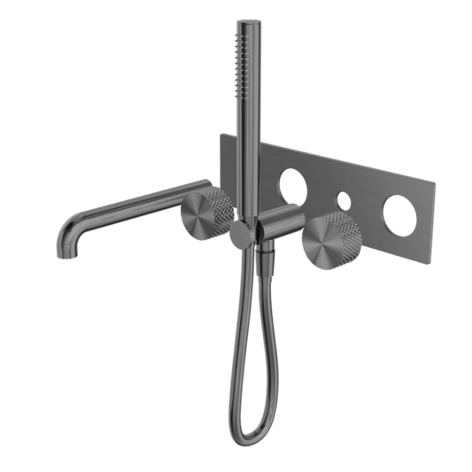 OPAL PROGRESSIVE SHOWER SYSTEM WITH SPOUT 250MM TRIM KITS ONLY GRAPHITE