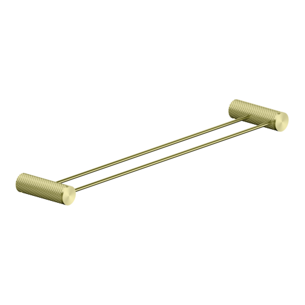 OPAL DOUBLE TOWEL RAIL 800MM BRUSHED GOLD