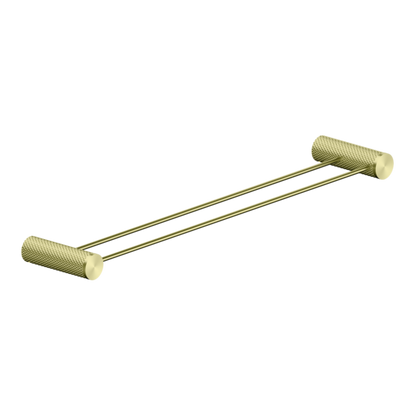 OPAL DOUBLE TOWEL RAIL 800MM BRUSHED GOLD
