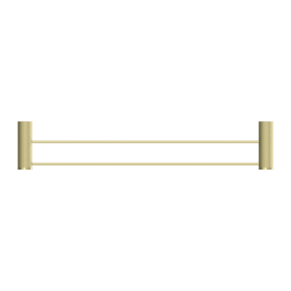 OPAL DOUBLE TOWEL RAIL 800MM BRUSHED GOLD