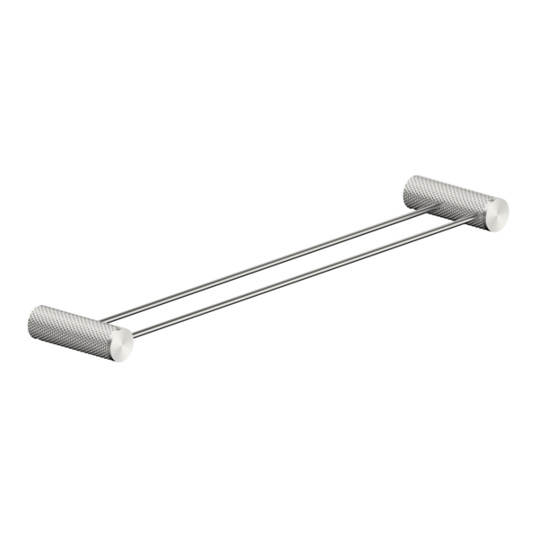 OPAL DOUBLE TOWEL RAIL 600MM BRUSHED NICKEL