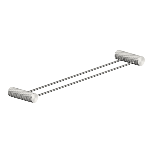 OPAL DOUBLE TOWEL RAIL 600MM BRUSHED NICKEL