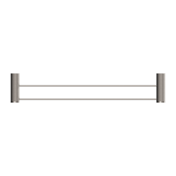 OPAL DOUBLE TOWEL RAIL 800MM BRUSHED NICKEL