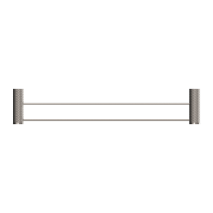 OPAL DOUBLE TOWEL RAIL 800MM BRUSHED NICKEL
