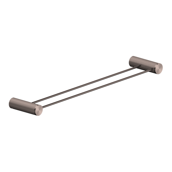 OPAL DOUBLE TOWEL RAIL 800MM BRUSHED BRONZE