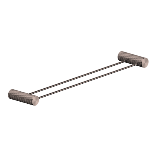 OPAL DOUBLE TOWEL RAIL 800MM BRUSHED BRONZE