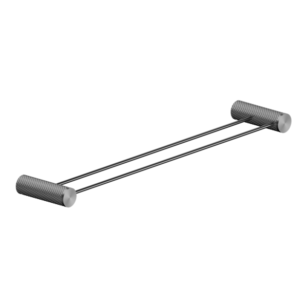 OPAL DOUBLE TOWEL RAIL 600MM GRAPHITE