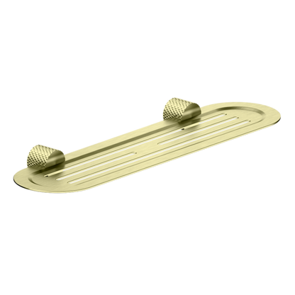 OPAL METAL SHOWER SHELF BRUSHED GOLD