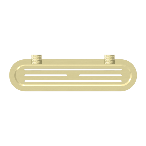 OPAL METAL SHOWER SHELF BRUSHED GOLD