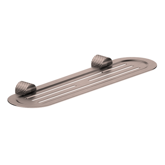 OPAL METAL SHOWER SHELF BRUSHED BRONZE