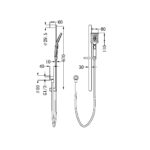 BIANCA SHOWER RAIL CHROME