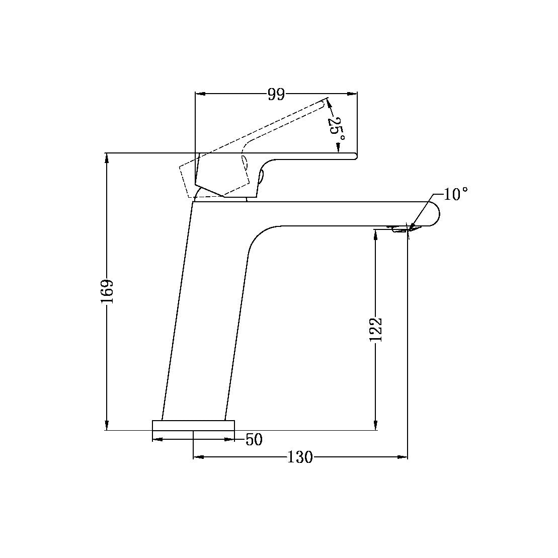 BIANCA BASIN MIXER GUN METAL