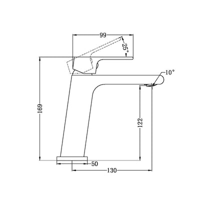BIANCA BASIN MIXER GUN METAL