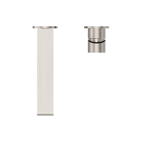 BIANCA WALL BASIN/BATH MIXER SEPARATE BACK PLATE 187MM BRUSHED NICKEL