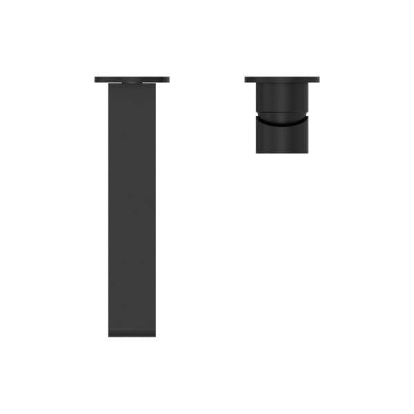 BIANCA WALL BASIN/BATH MIXER SEPARATE BACK PLATE 230MM MATTE BLACK