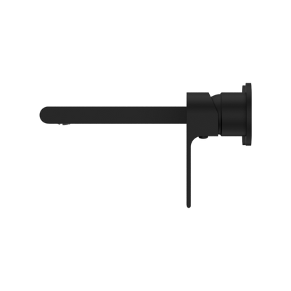 BIANCA WALL BASIN/BATH MIXER SEPARATE BACK PLATE 230MM MATTE BLACK
