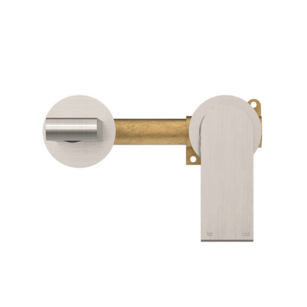 BIANCA WALL BASIN/BATH MIXER SEPARATE BACK PLATE 187MM BRUSHED NICKEL