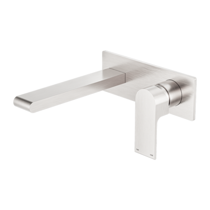 BIANCA WALL BASIN/BATH MIXER 230MM BRUSHED NICKEL