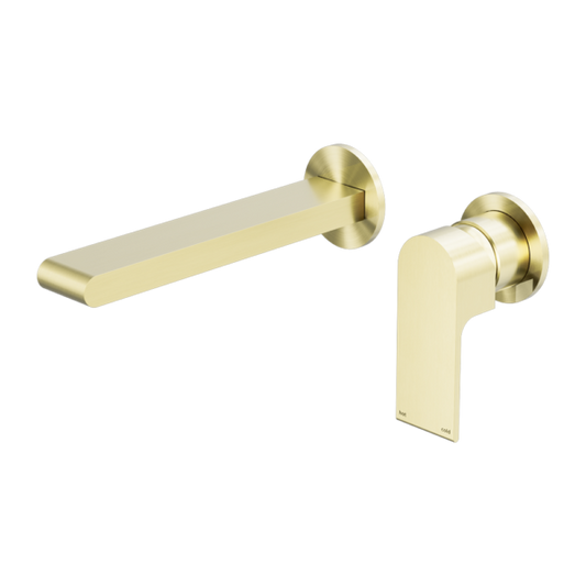 BIANCA WALL BASIN/BATH MIXER SEPARATE BACK PLATE 230MM BRUSHED GOLD