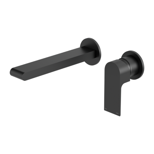 BIANCA WALL BASIN/BATH MIXER SEPARATE BACK PLATE 187MM MATTE BLACK