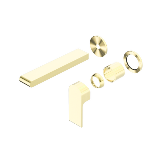 BIANCA WALL BASIN/BATH MIXER SEPARATE BACK PLATE 187MM TRIM KITS ONLY BRUSHED GOLD