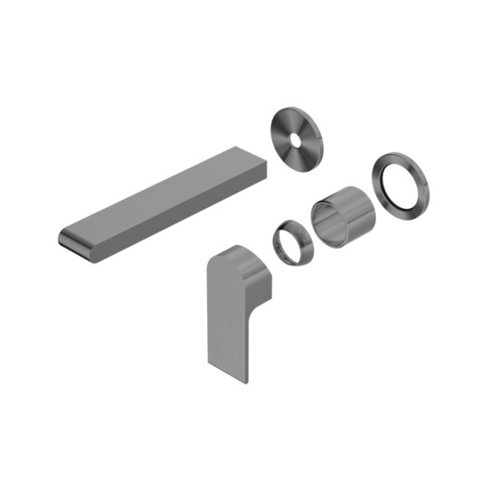 BIANCA WALL BASIN/BATH MIXER SEPARATE BACK PLATE 187MM TRIM KITS ONLY GUN METAL
