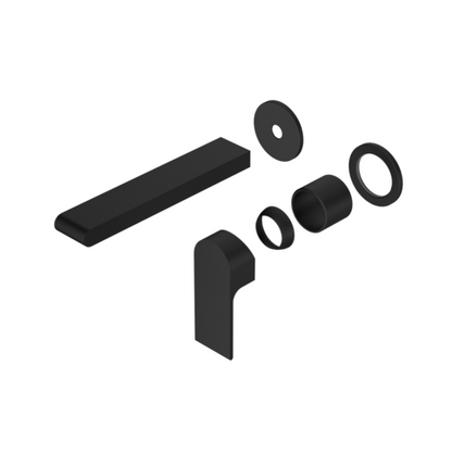 BIANCA WALL BASIN/BATH MIXER SEPARATE BACK PLATE 230MM TRIM KITS ONLY MATTE BLACK