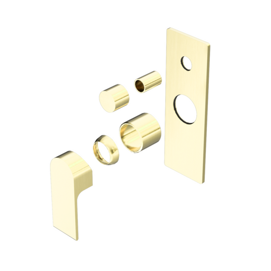 BIANCA SHOWER MIXER WITH DIVERTOR TRIM KITS ONLY BRUSHED GOLD