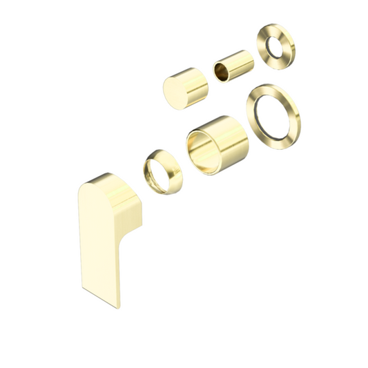 BIANCA SHOWER MIXER WITH DIVERTOR SEPARATE BACK PLATE TRIM KITS ONLY BRUSHED GOLD