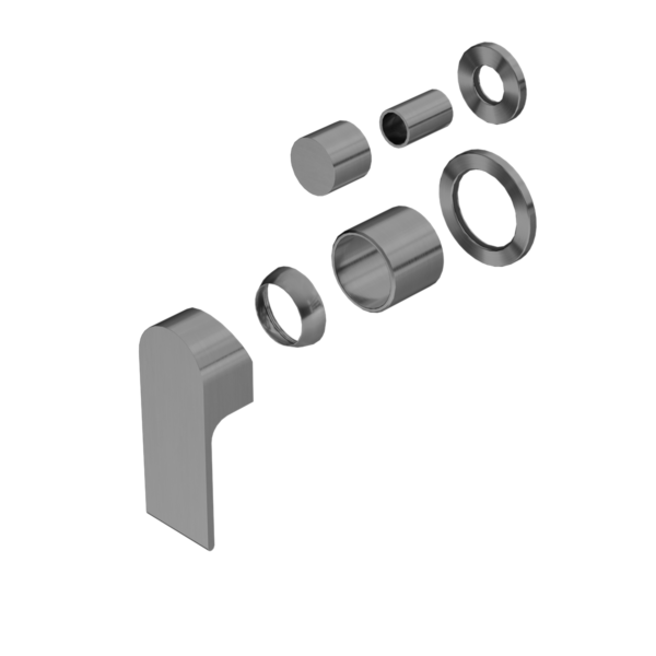 BIANCA SHOWER MIXER WITH DIVERTOR SEPARATE BACK PLATE TRIM KITS ONLY GUN METAL