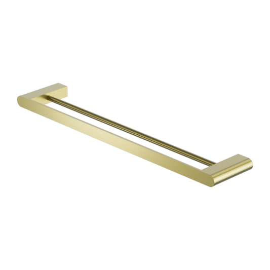BIANCA DOUBLE TOWEL RAIL 600MM BRUSHED GOLD