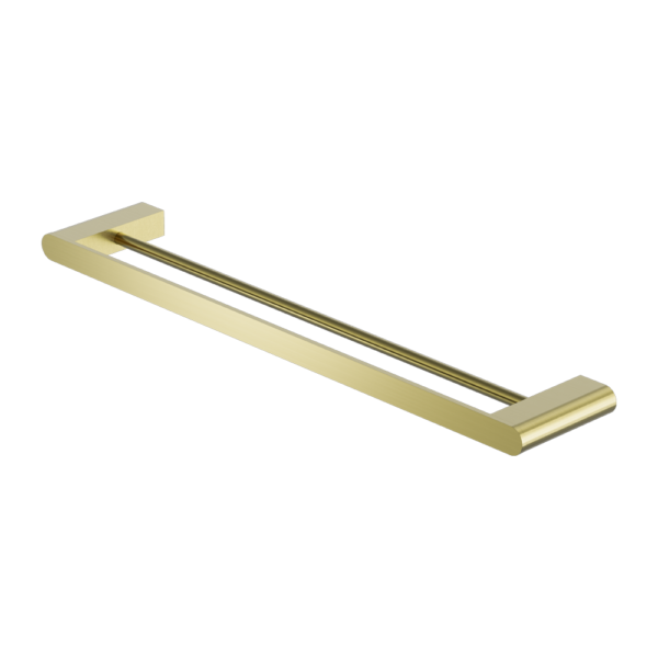 BIANCA DOUBLE TOWEL RAIL 800MM BRUSHED GOLD