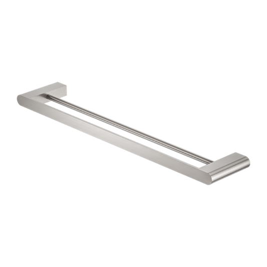 BIANCA DOUBLE TOWEL RAIL 600MM BRUSHED NICKEL