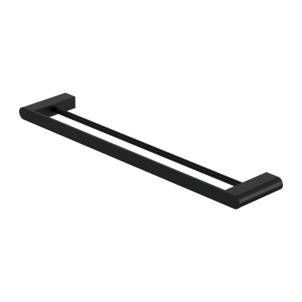 BIANCA DOUBLE TOWEL RAIL 800MM MATTE BLACK