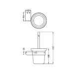 BIANCA TOILET BRUSH HOLDER GUN METAL