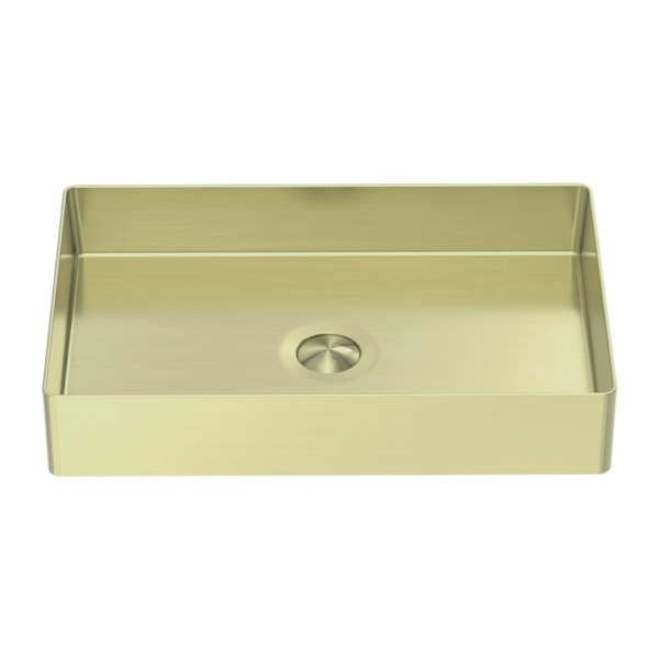 OPAL RECTANGLE STAINLESS STEEL BASIN BRUSHED GOLD