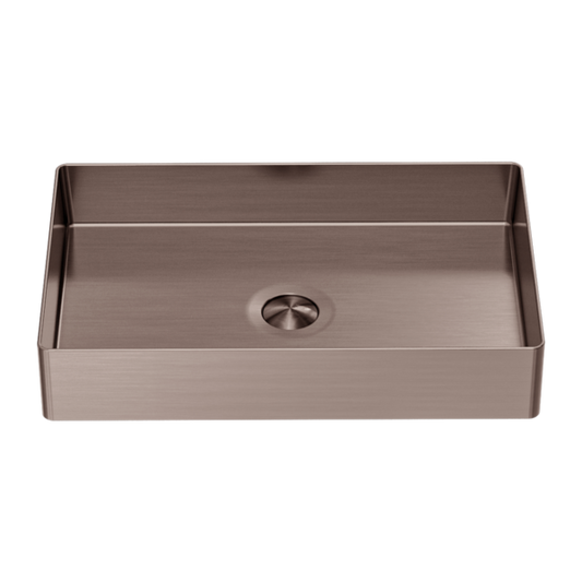 OPAL RECTANGLE STAINLESS STEEL BASIN BRUSHED BRONZE